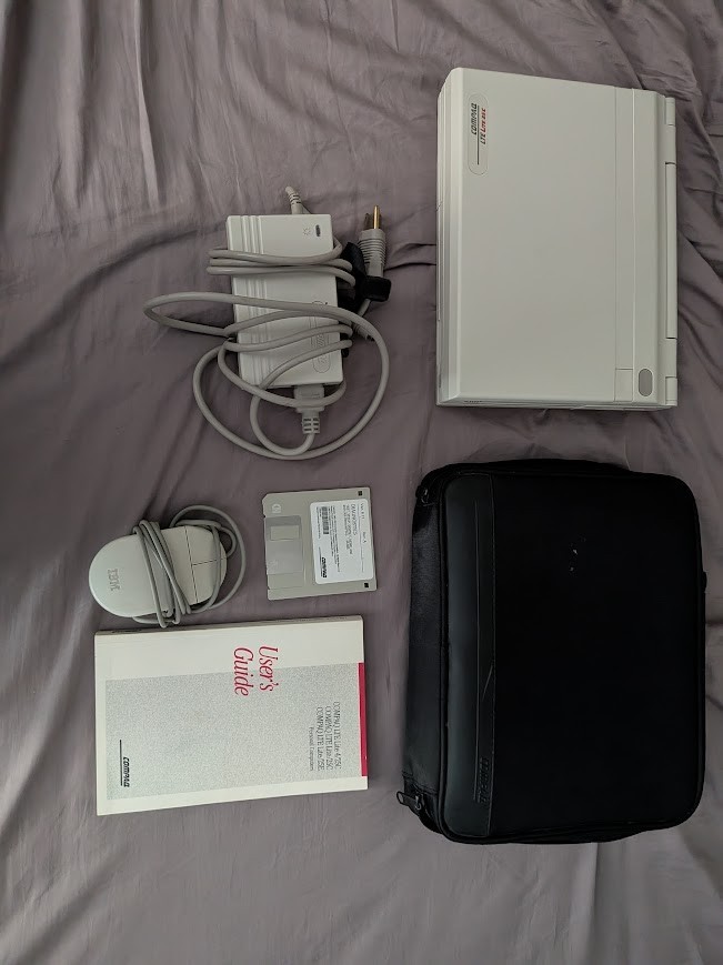 Vintage Compaq LTE Lite 25/c Laptop Bundle - RECAPPED Power S, RARE Dual modem