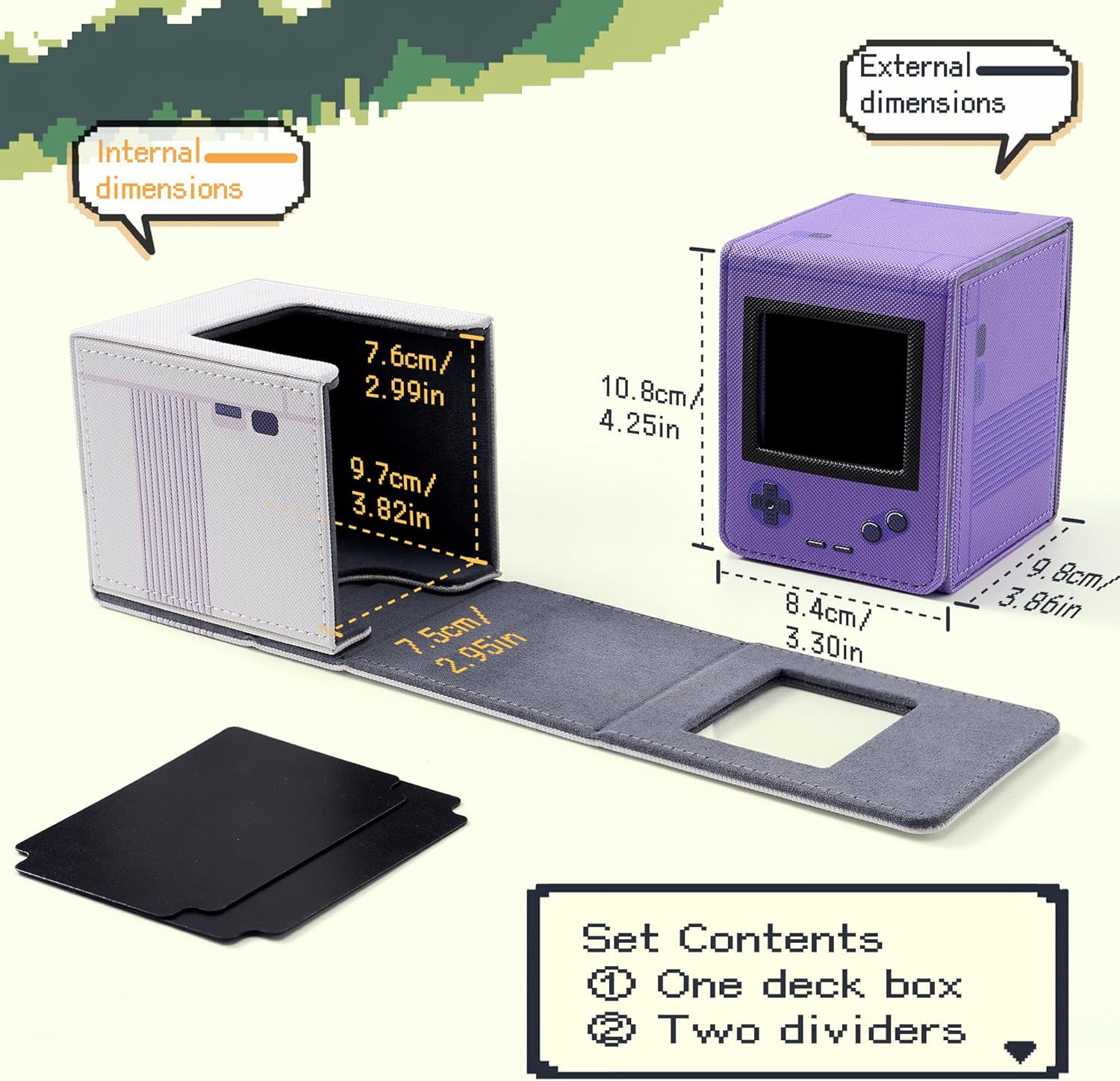 Retro Gaming Console Appearance MTG Deck Box with Commander Display, Card Deck C