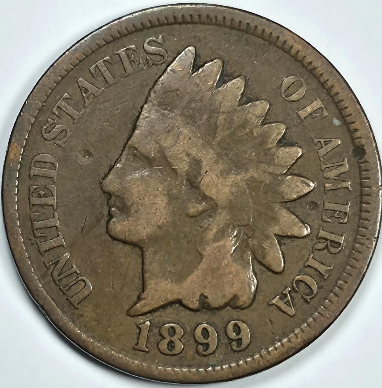 1899 INDIAN HEAD CENT 1C G/VG CIRCULATED C204
