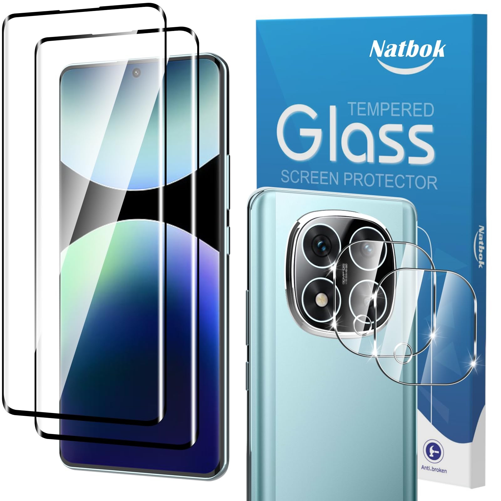 2+2 Pack 3D Screen Protector for Redmi Note 14 Pro+ 14 Pro Plus 5G