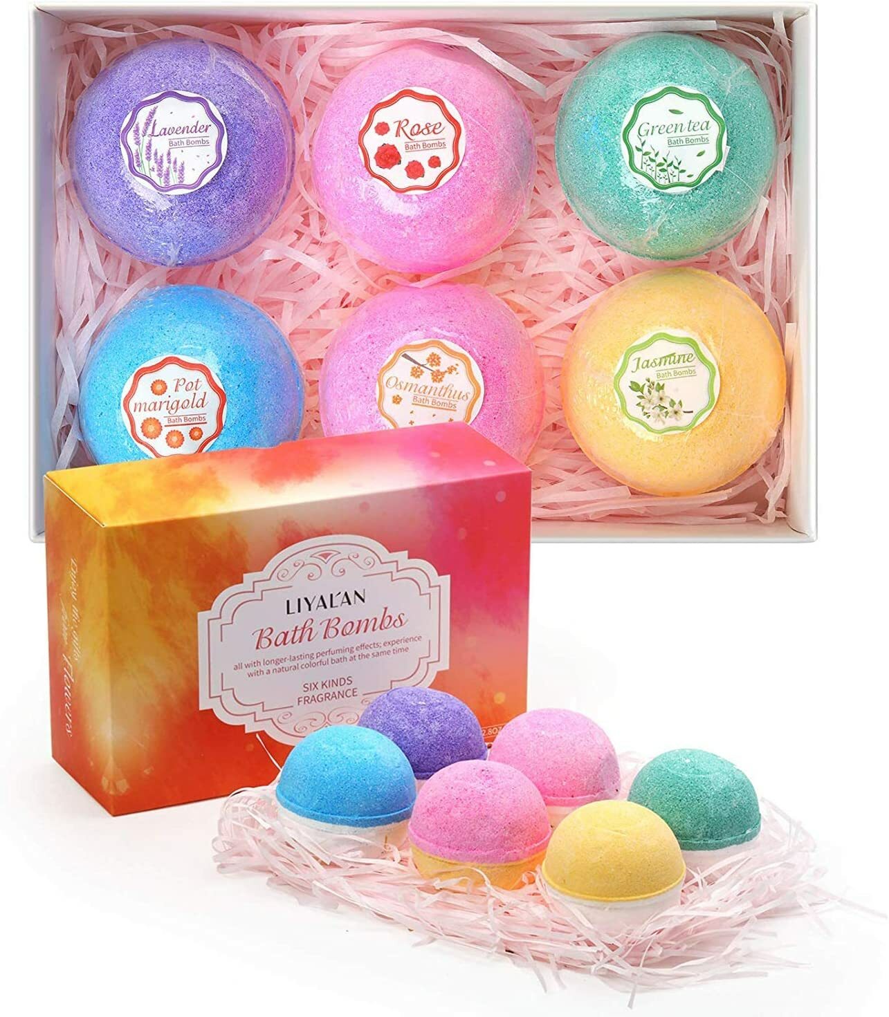 Bath Bombs, Natural Relaxing Moisturize Gifts Sets Idea Bubble Fizzy & Spa Bath