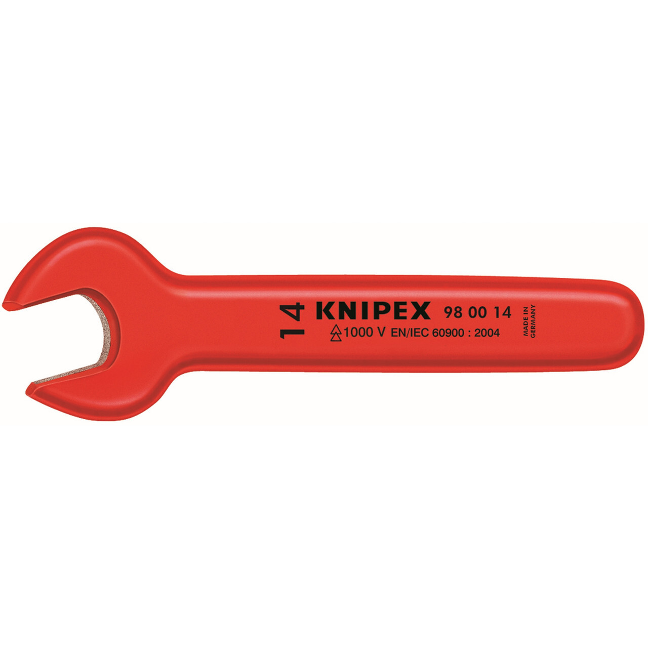Knipex 98 00 27, 8 3/4" Open End Wrench-1000V Insulated 27 mm