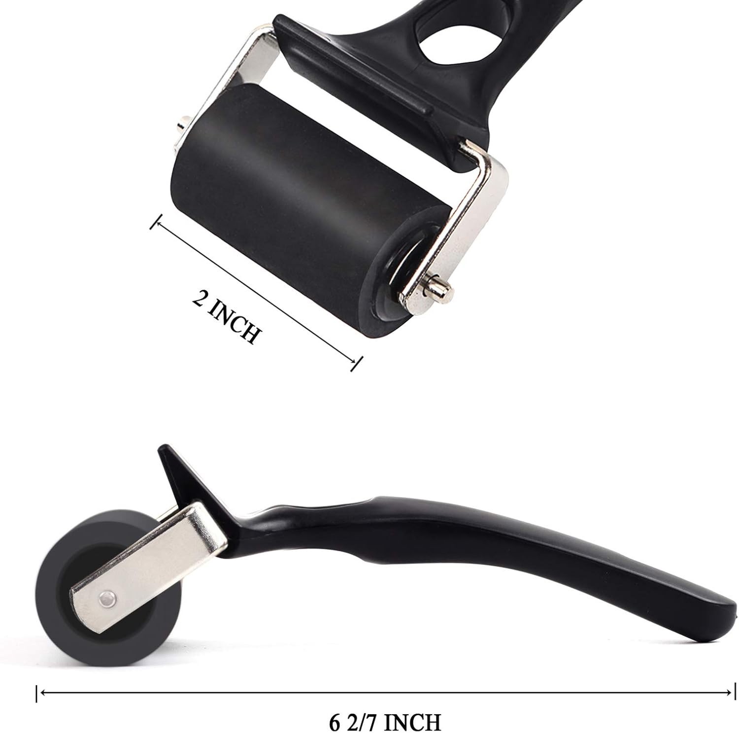 2-Inch Rubber Roller Brayer - Durable Tool for Artists and Crafters