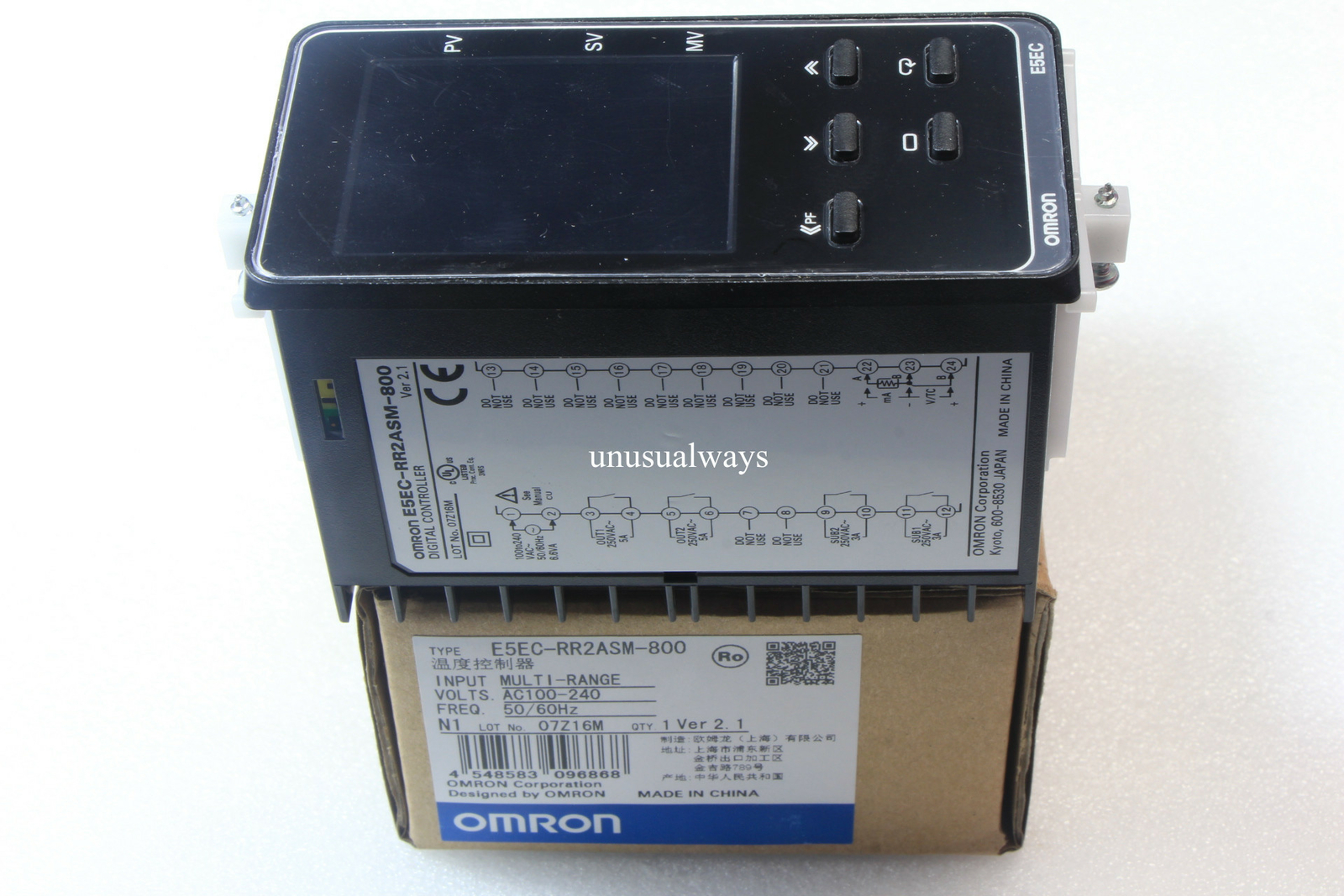 New 1PC Omron E5EC-RR2ASM-800 100-240VAC Temperature Controller
