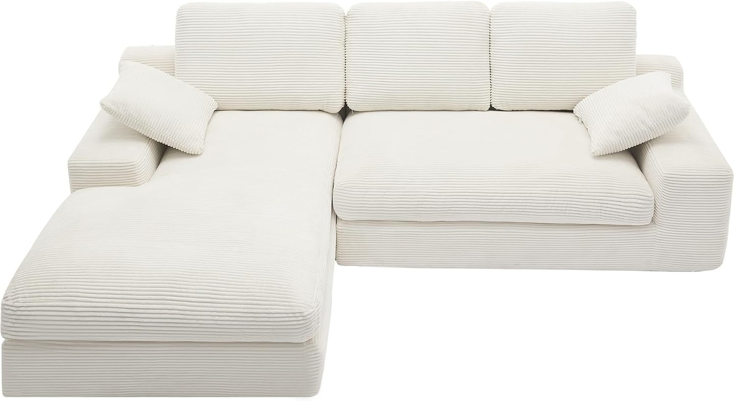 98.4" Modular Sectional Couch with Chaise, L-Shaped Modern Upholstered Sofa with