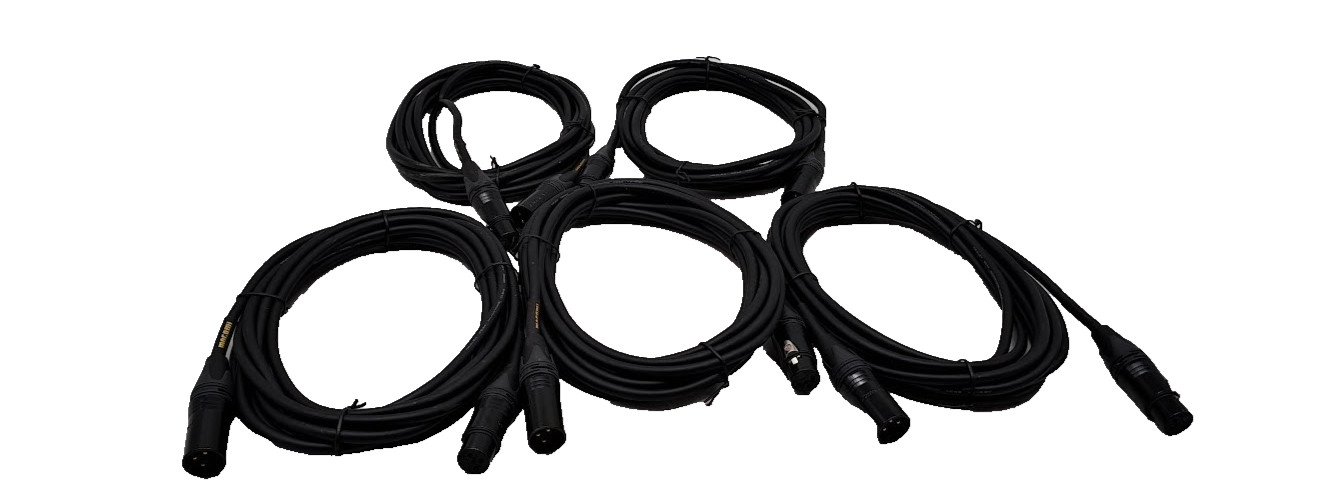 LOT OF 5 Mogami XLR (F) TO (M) Microphone Cable 15FT NEGLEX 2534 Made In Japan