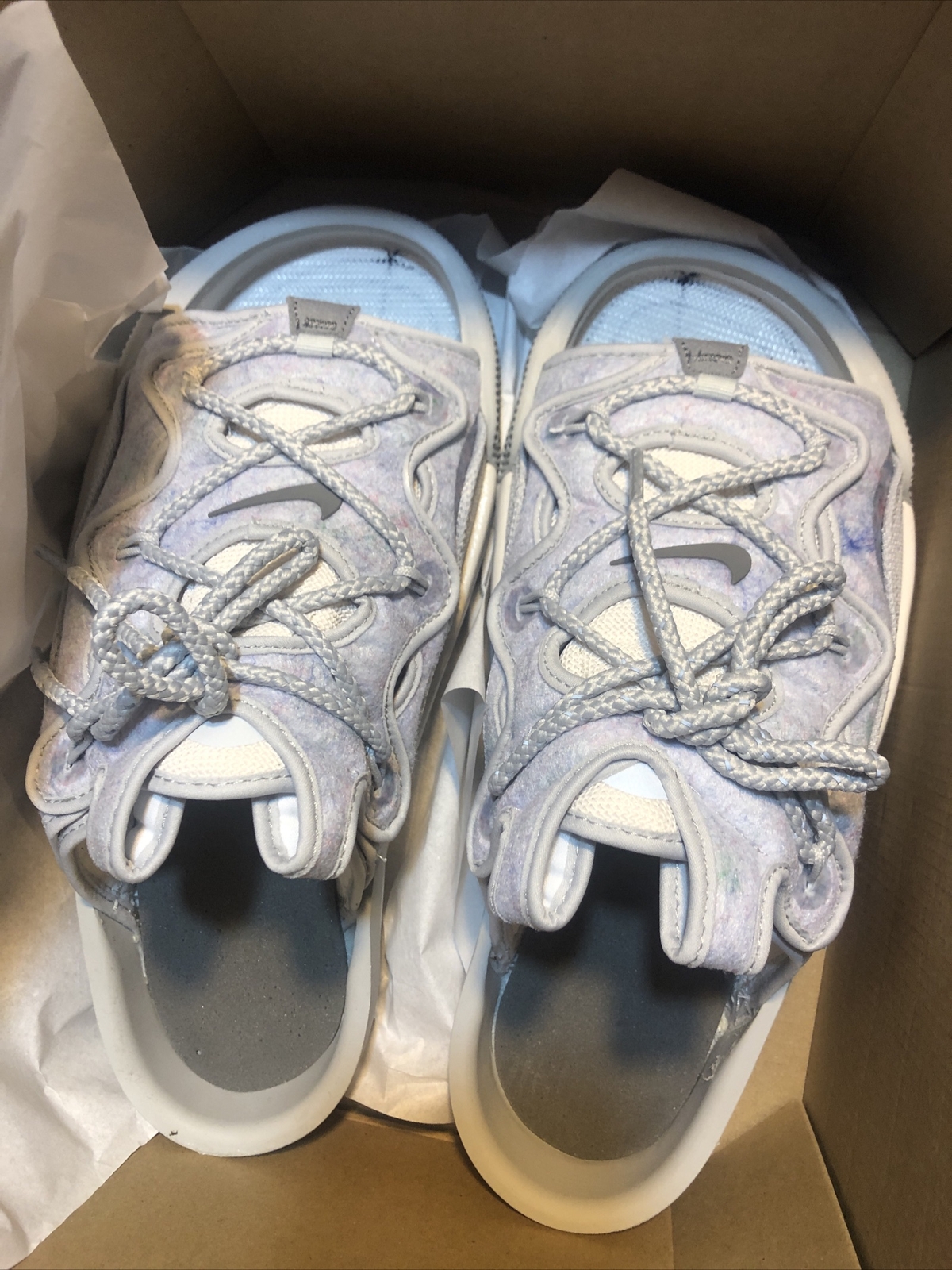NIKE Offline 2.0 Grey/Fog Slip-On Slides Sandals DJ6229 001 Sizes 9, 10 & 10.5