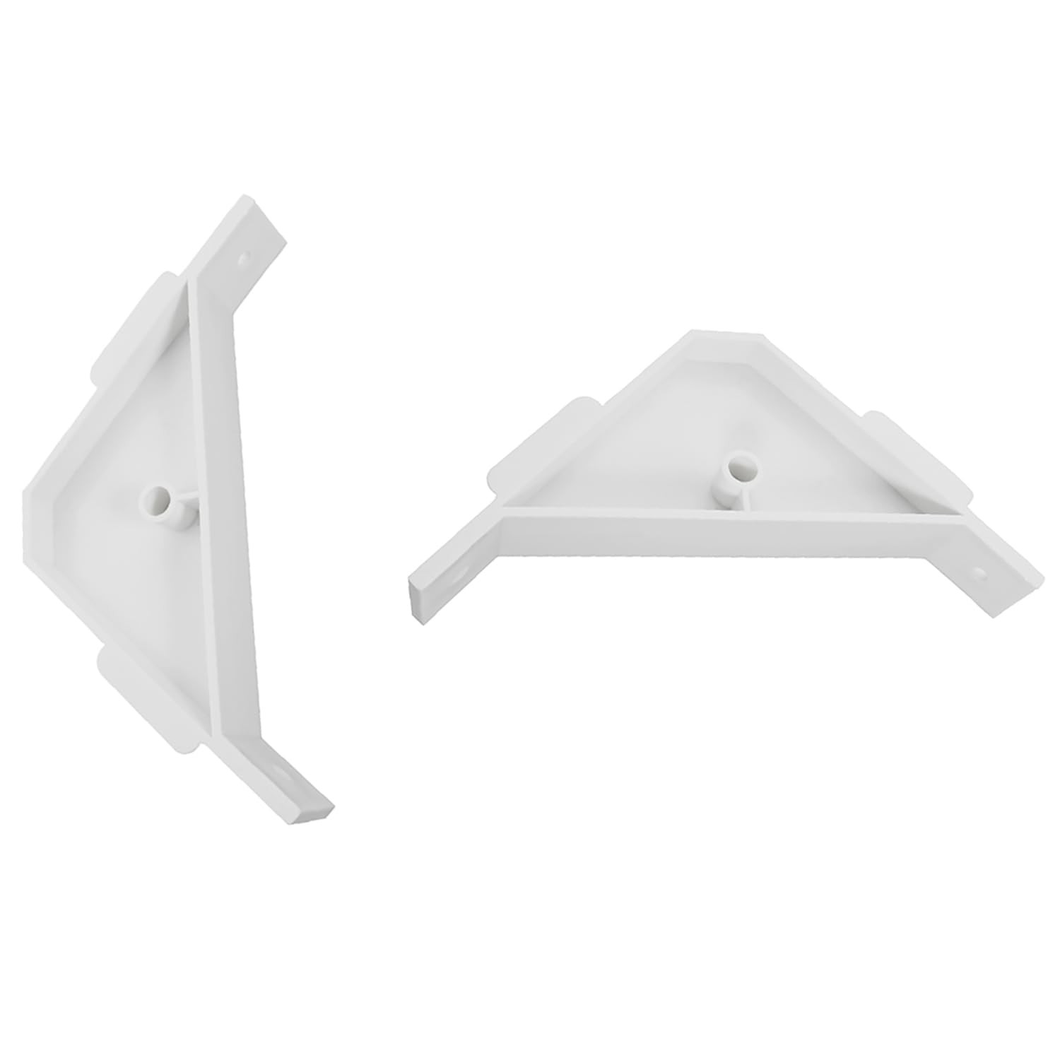 12 PCS White Plastic 90 Degree Cabinet Triangle Bracket Corner Support Braces
