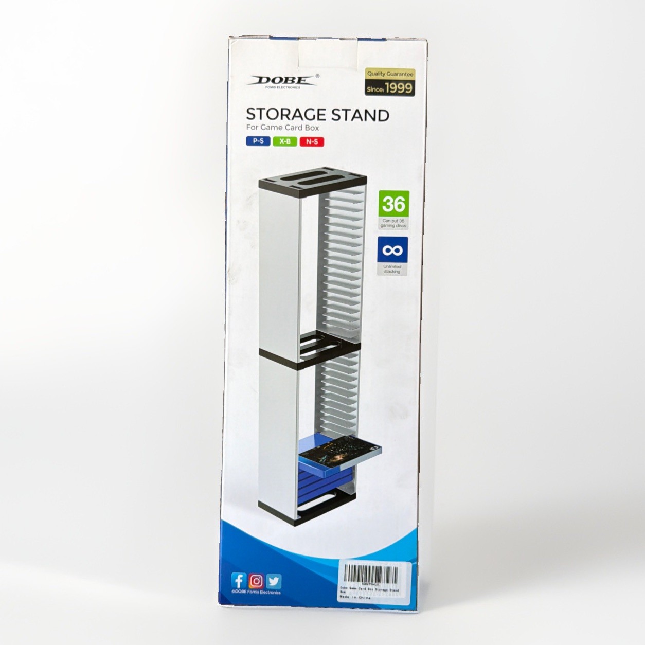 36-Game Disc Stackable Storage Tower Rack for PS5/PS4/XBOX/NS - Brand New Sealed