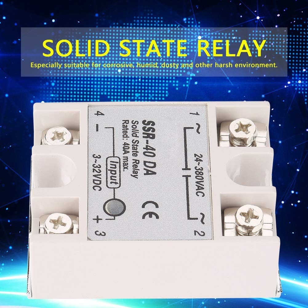 SSR40DA 40A Single Phase DCAC Solid State Relay Input 332V Output AC 1 PCS
