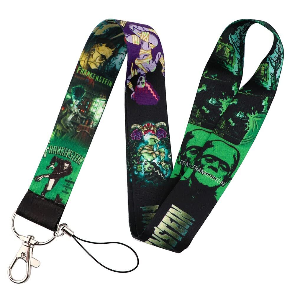 Frankenstein Monster Bride Classic Horror 17.7" Neck Lanyard Keychain Holder