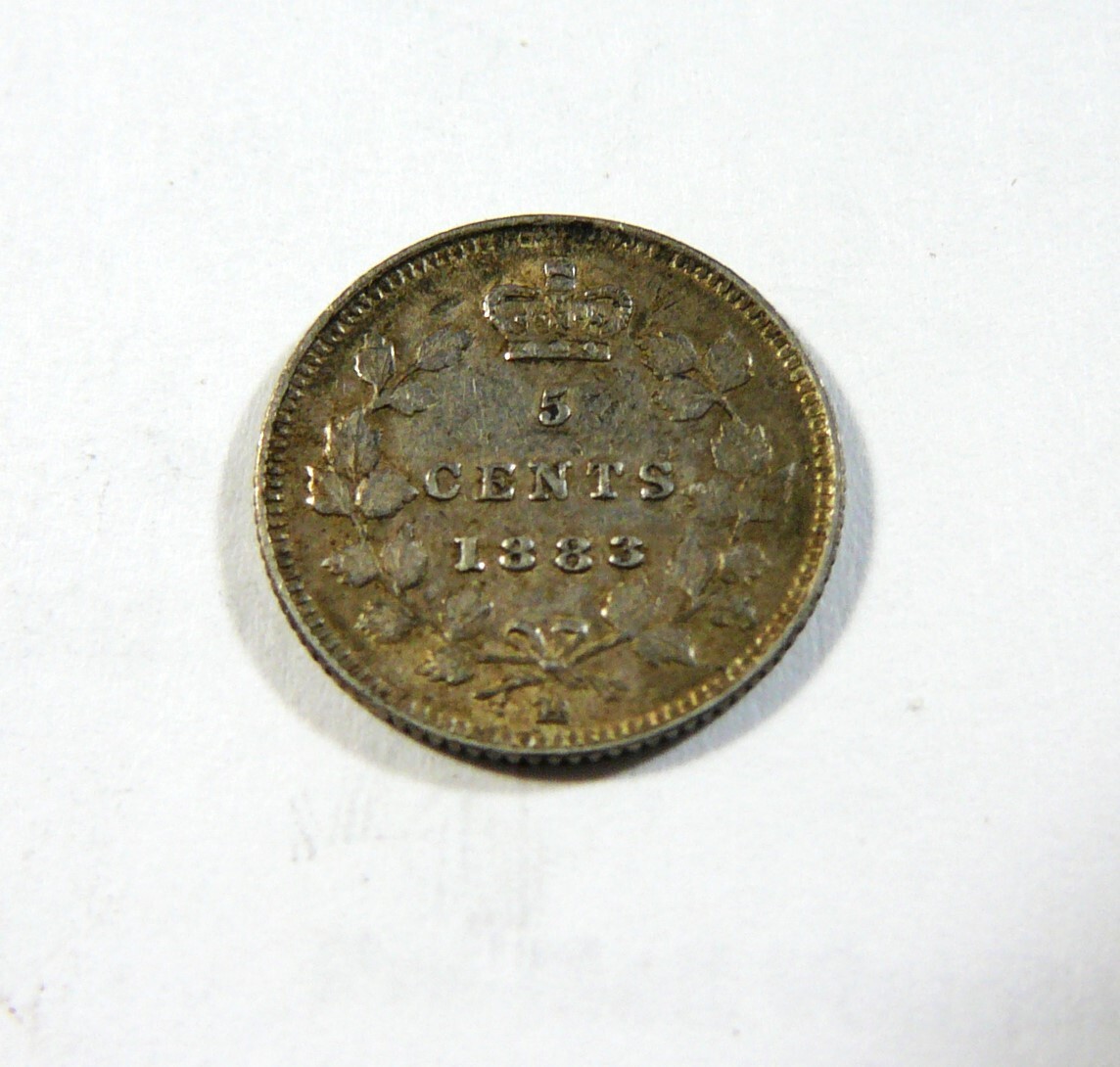 Canada 1883 H Silver 5 cents