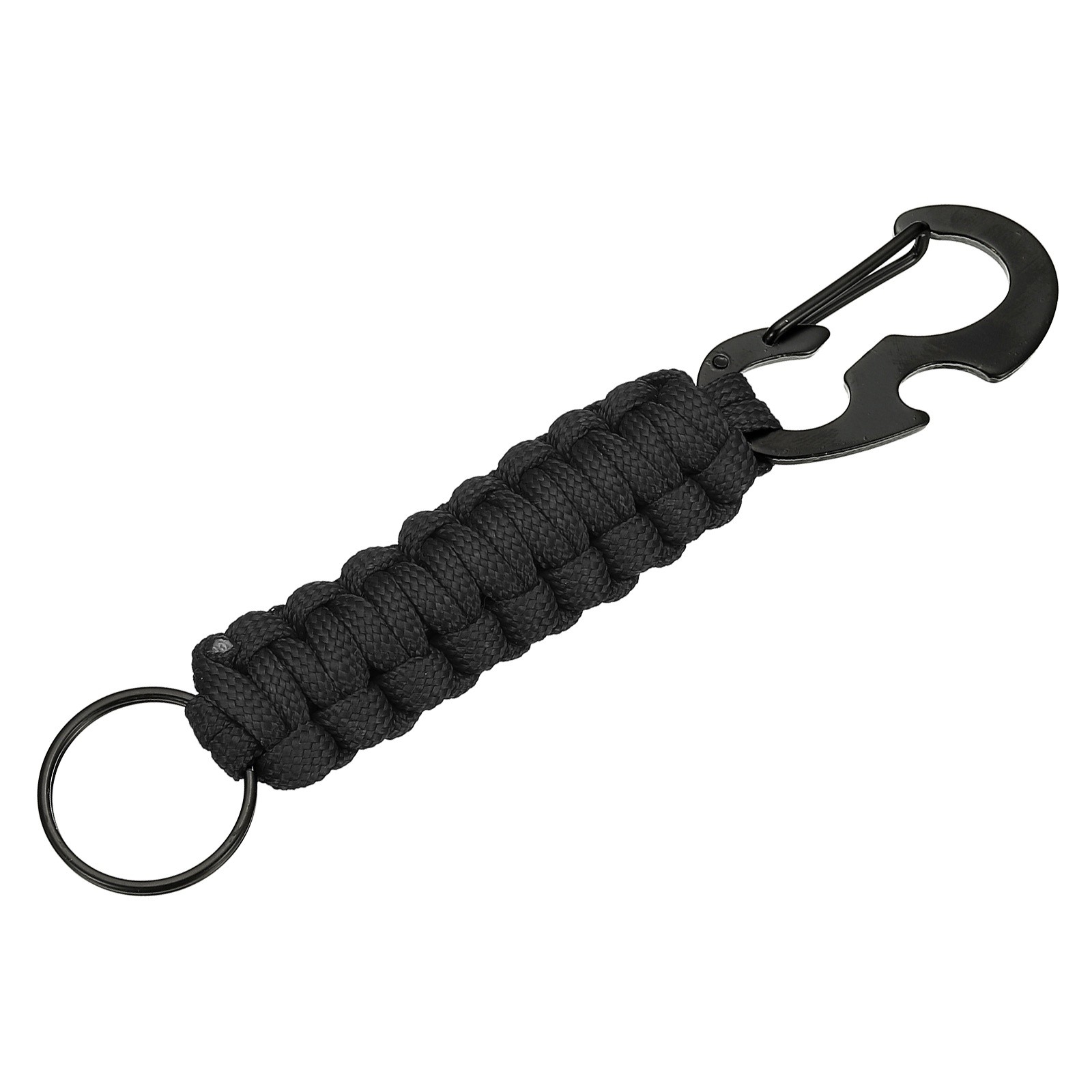 Paracord Keychains Paracord Keychain with Bottle Opener Black