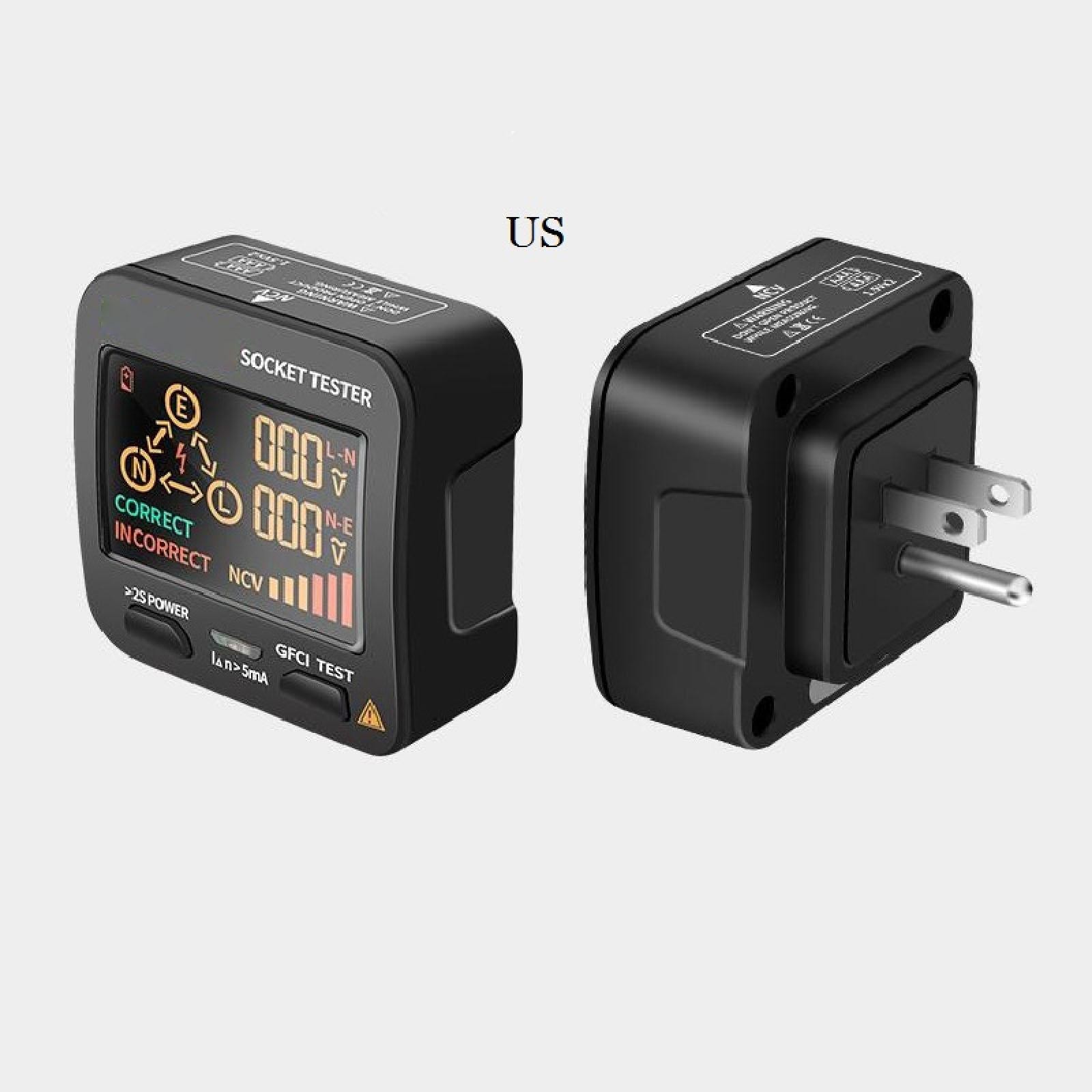 US Plug AC11 Socket Tester Digital Display Voltage Test Checker Detector Tool