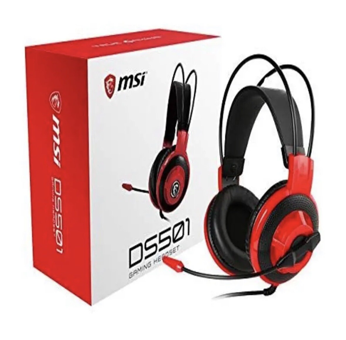 MSI DS501 GAMING Headset with Two 40mm Drivers for Quality Audio