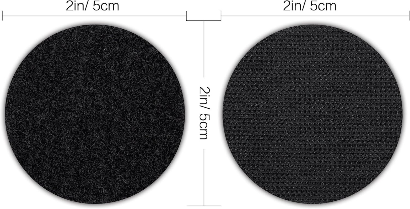 Adhesive Tape - 16PCS Hook and Loop Fasteners - Double Sided Adhesive Pads - Rug