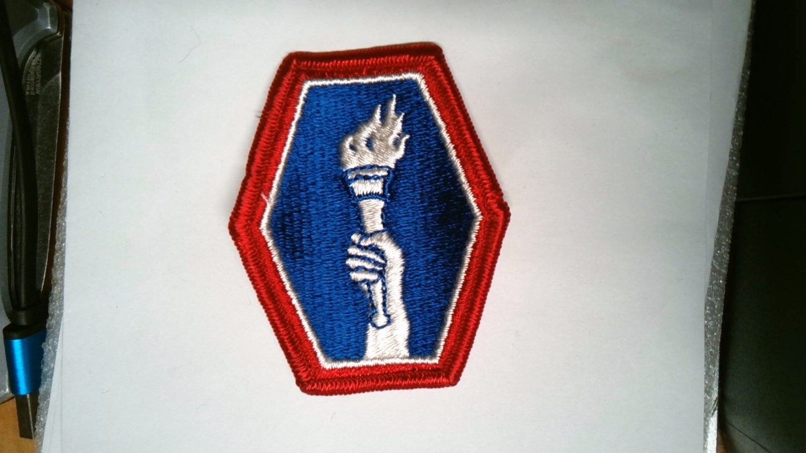 MILITARY PATCH SEW ON COLORED US ARMY 442ND REGIMENTAL COMBAT TEAM OLDER