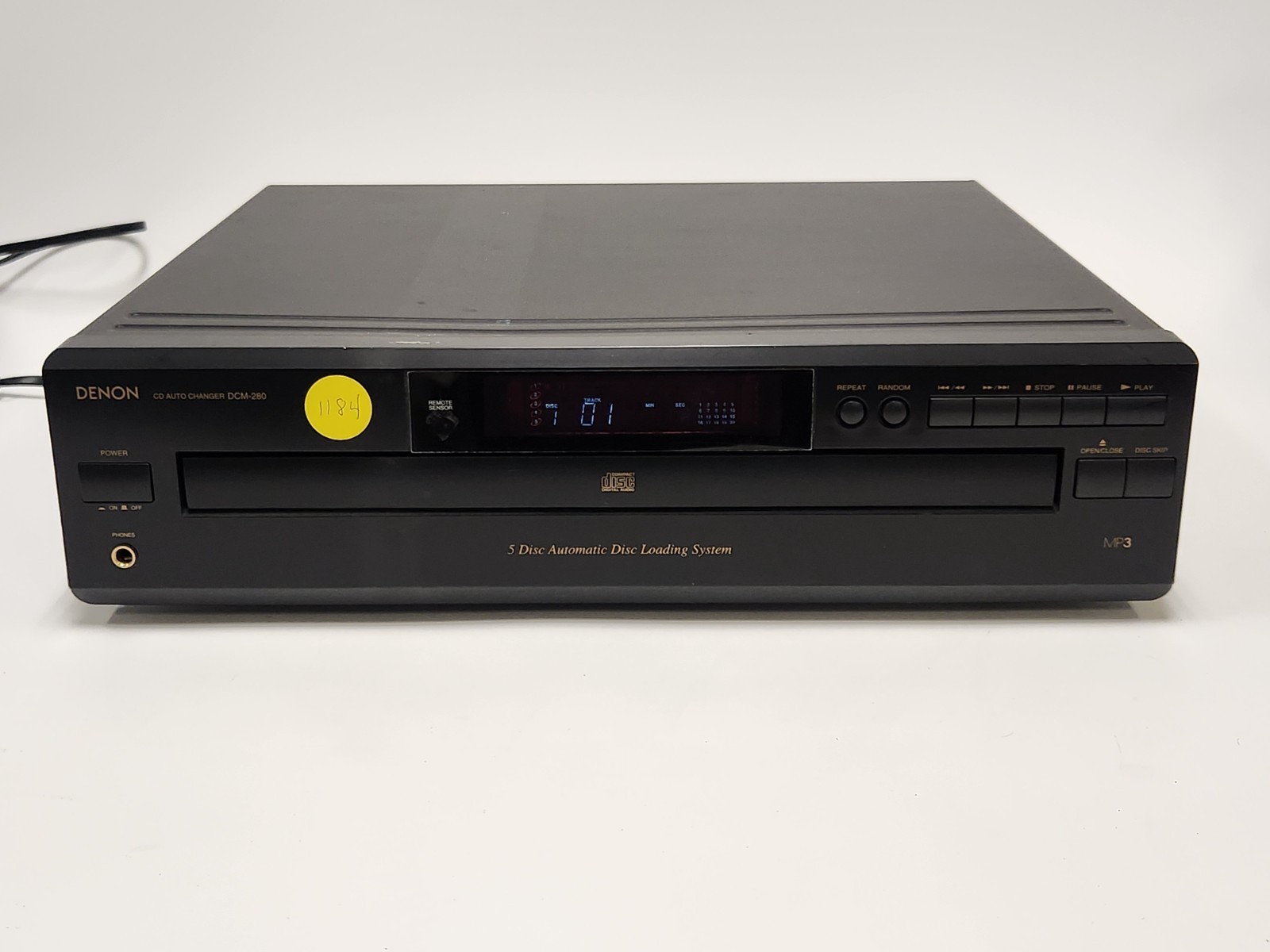Denon DCM-280 5-Disc Carousel CD Changer - Tested & Working