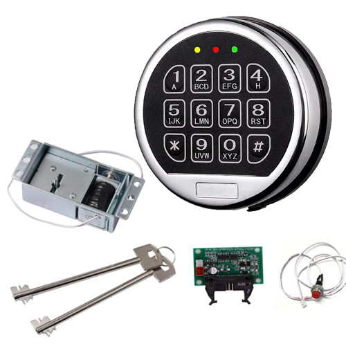 Gun Safe Lock Replacement Electronic Safe Lock with Solenoid Lock & 2 Keys