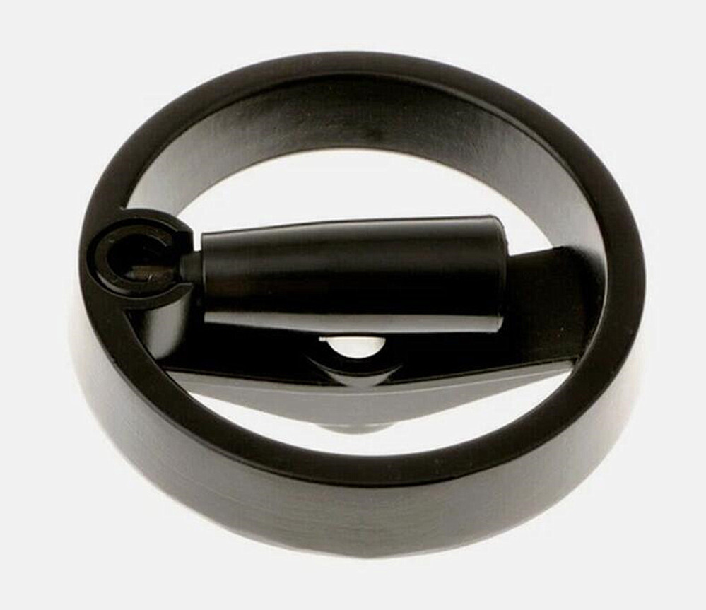 Polished Folding Handle Alum Aluminum Hand Wheel For Milling Machine Black Parts