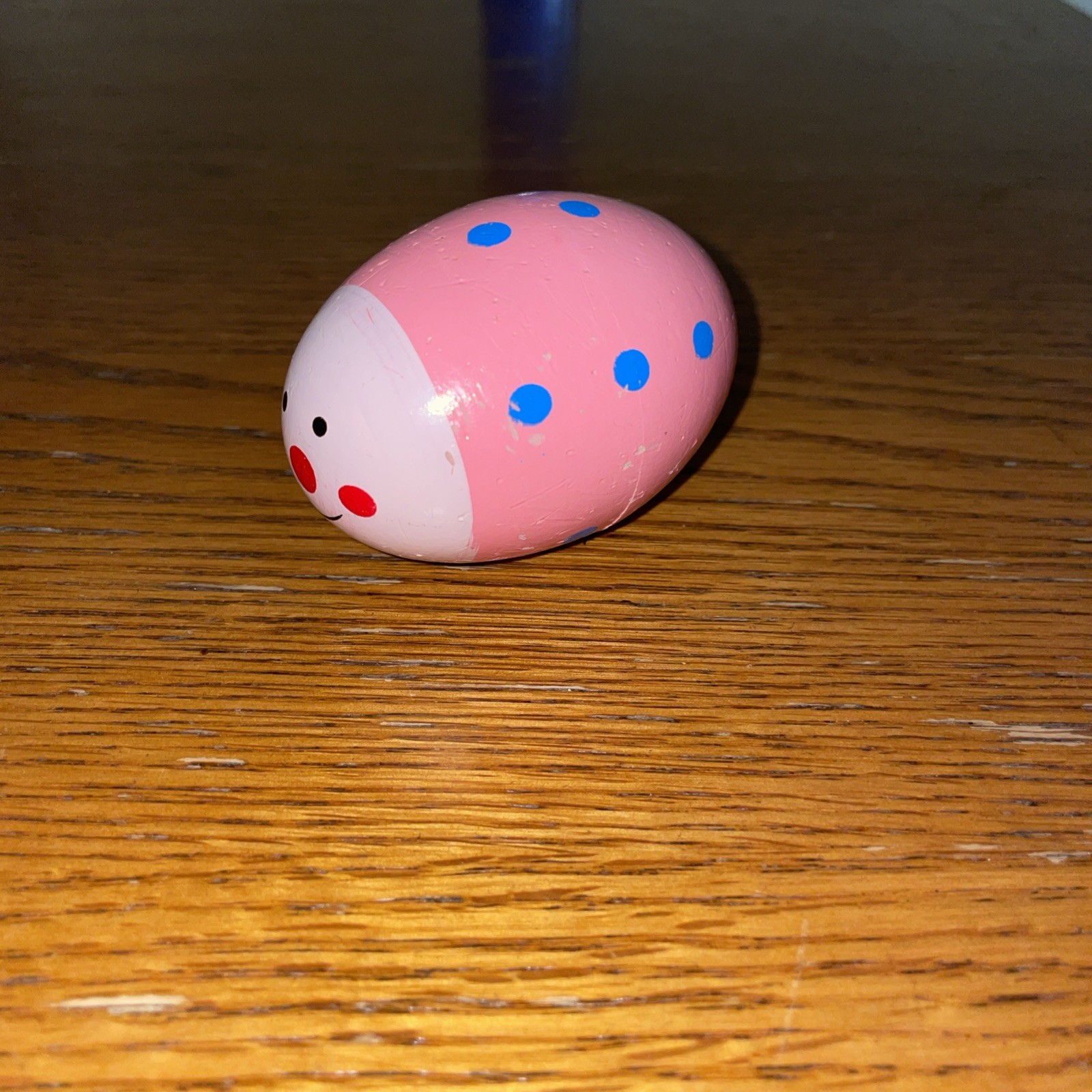 Wooden Egg Shaker Rattle Children's Percussion Whimsical Beetle Bug 3” W5