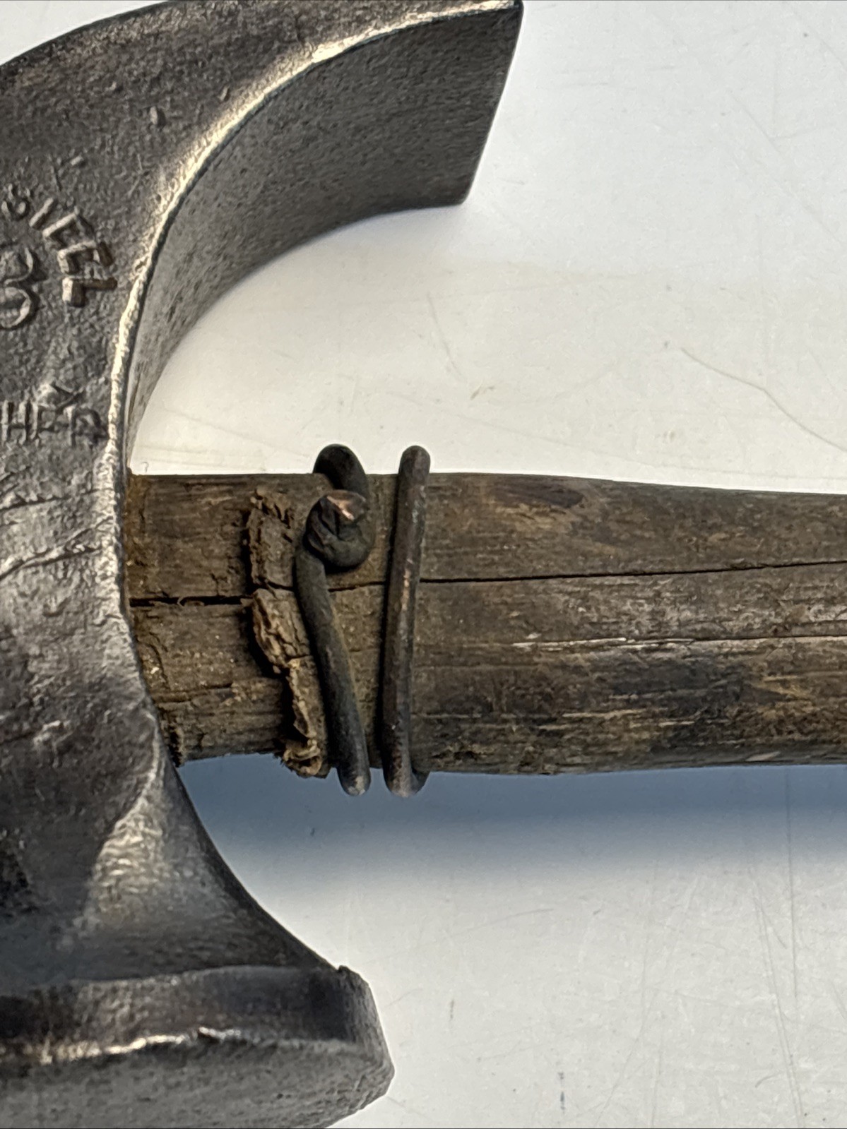 Antique WHITCHER No 3 Cobbler Hammer Solid Steel Boston 9.5”