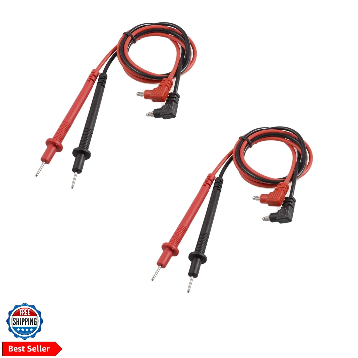 2pairs 90cm/35 Long Digital Laboratory Multimeter Voltmeter  Lead Probe Wire ...