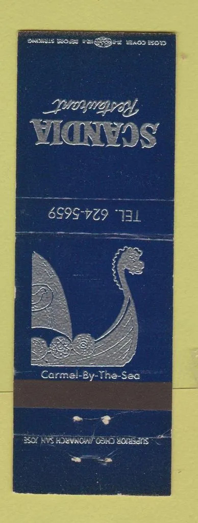Matchbook Cover - Scandia Restaurant