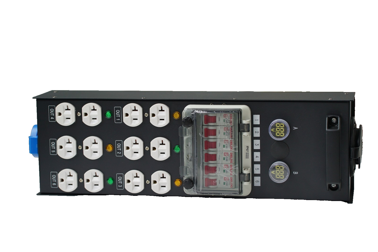 US Electric Power Distribution Box 50a Stage Light Controller with 12 Edison Soc
