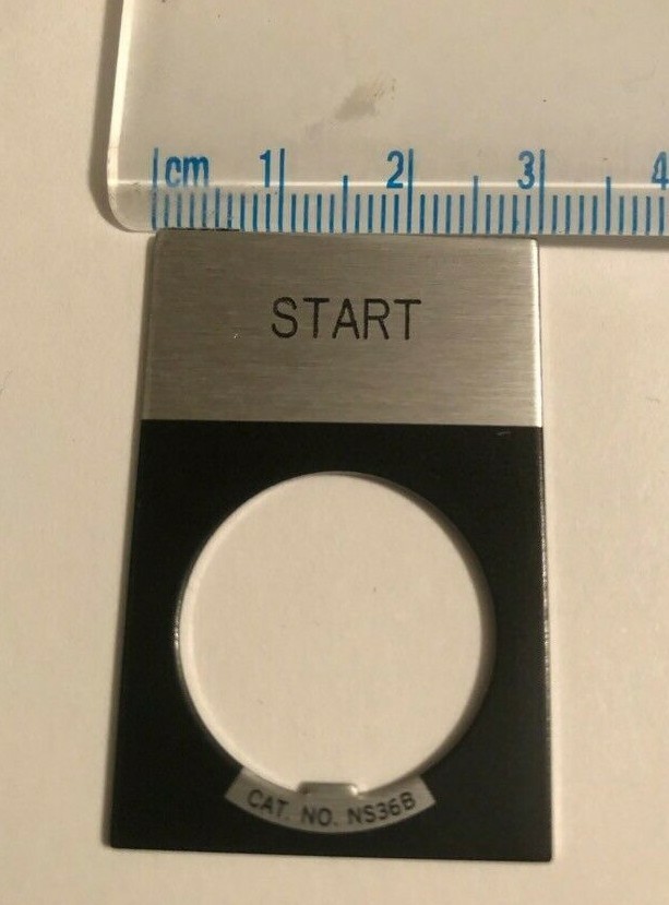 NS36B 22 MM METAL LEGEND PLATE (START) lot of 3