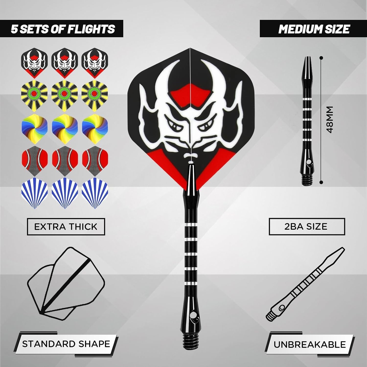 Darts Plastic Tip - 15 Pack Soft Tip Darts Set for Electronic Dartboard - 18 ...