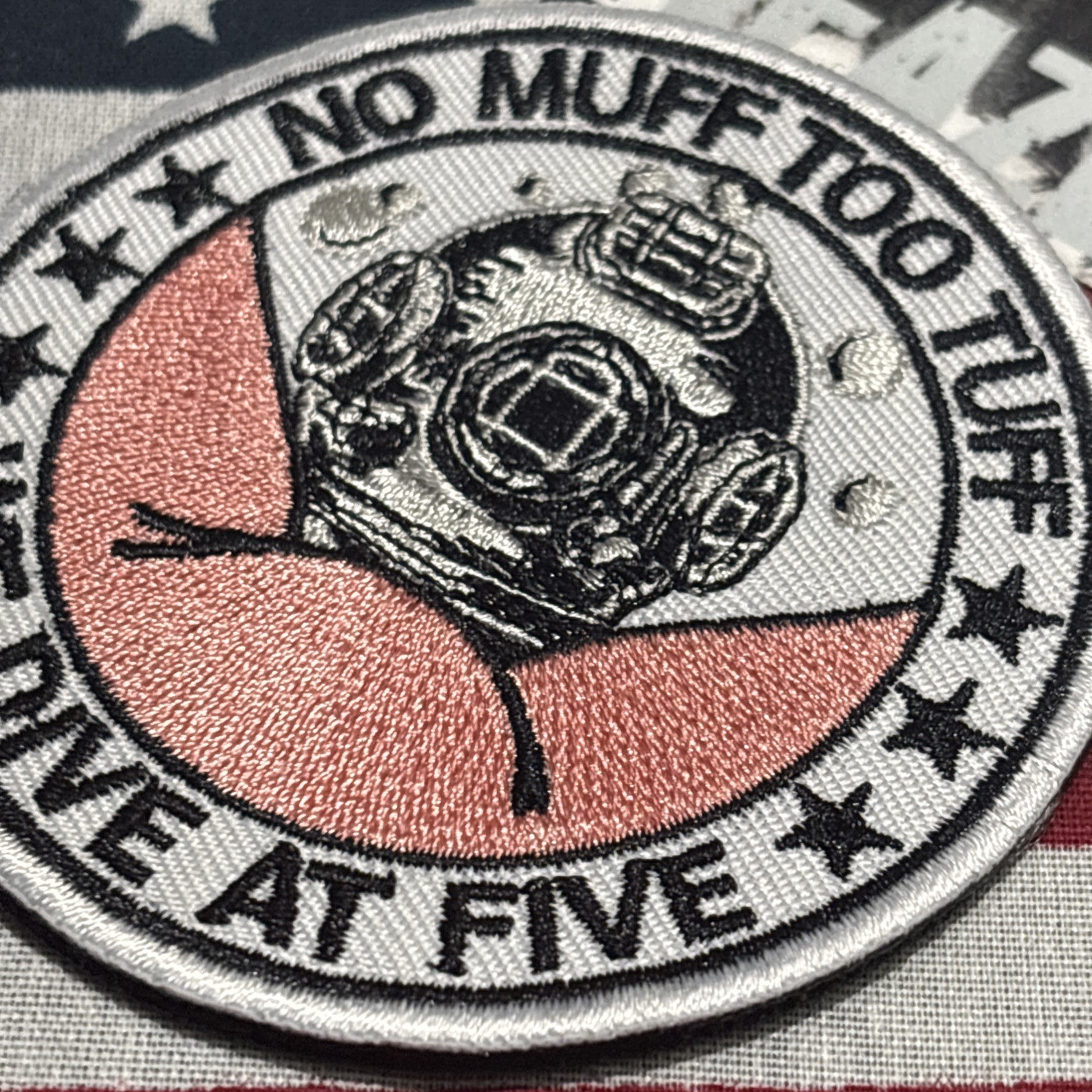 3” 2nd We Dive At 5 Patch Hook & loop High Quality Embroidery