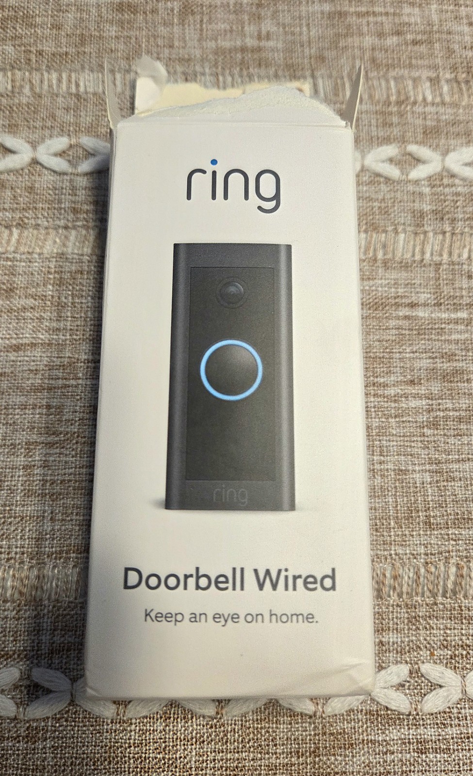 Ring Doorbell Wired Black 1080p HD Video Two Way Talk Security Alexa New
