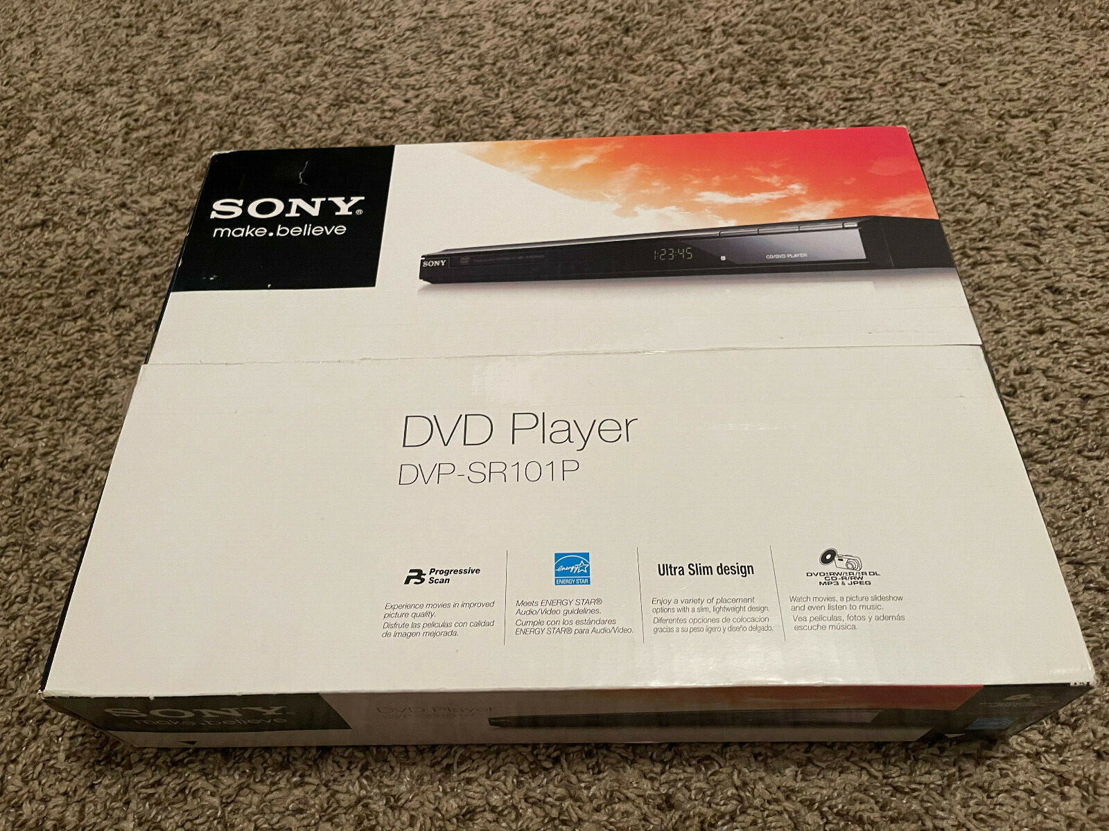 Sony DVP-SR101 Progressive Scan CD DVD Player. BRAND NEW
