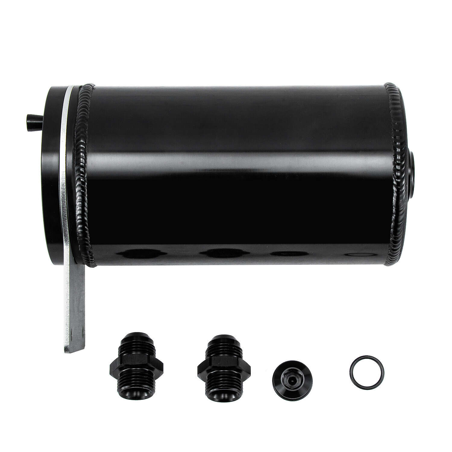 Universal Baffled Catch Can Assembly 12695- Open Loop Aluminum