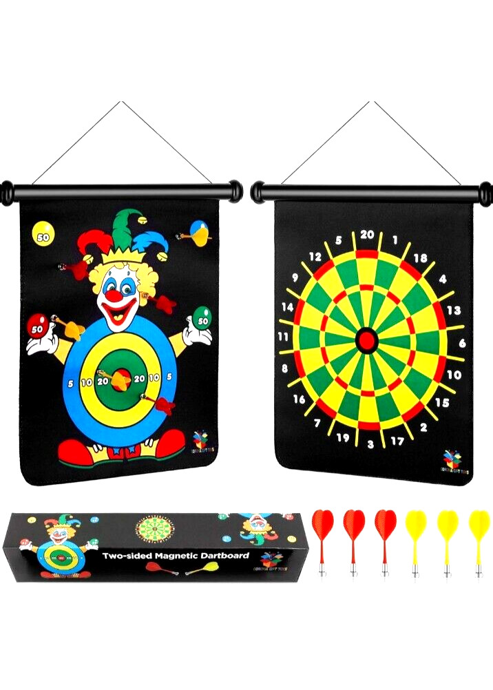 Double Sided Magnetic Dart Board Dartboard Game Family Fun Gifts for Kids Adults