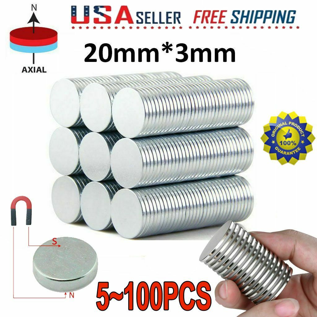 5 10 25 50 100 Pcs N35 Powerful Round Disc Neodymium Magnets Rare-Earth Magnet