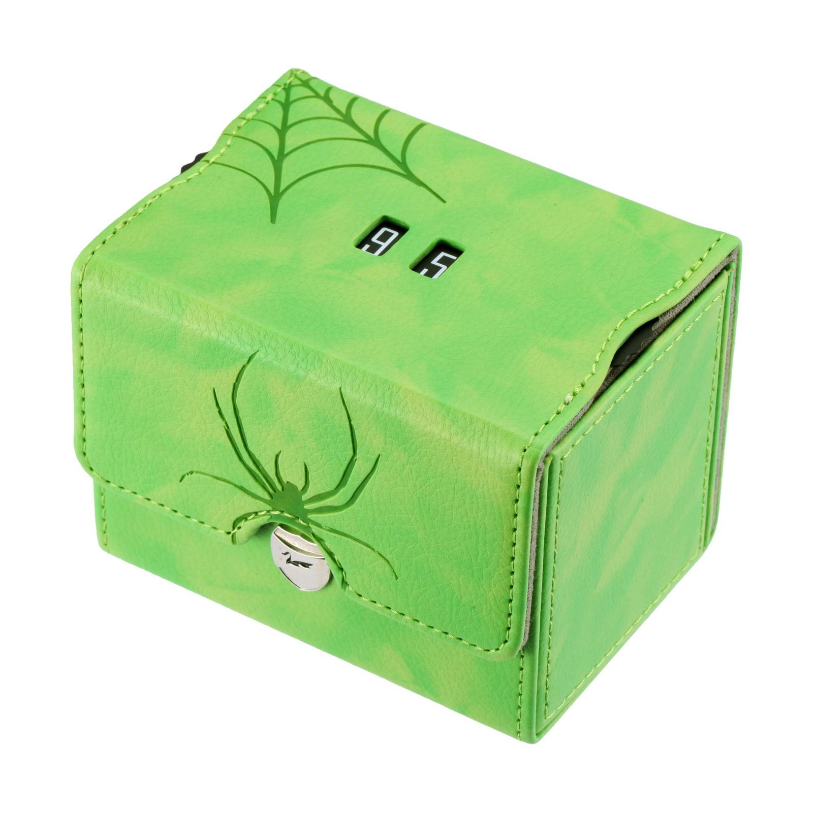 Zoopin Leather Deck Box with Built-in Spinning Life Counter (Green) Green