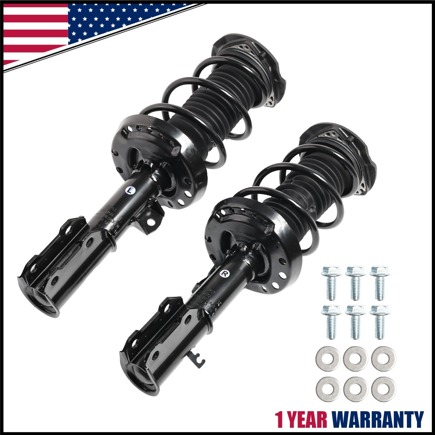Front Left and Right Struts Coil Spring Assembly For Chevrolet Cruze 2016 - 2019