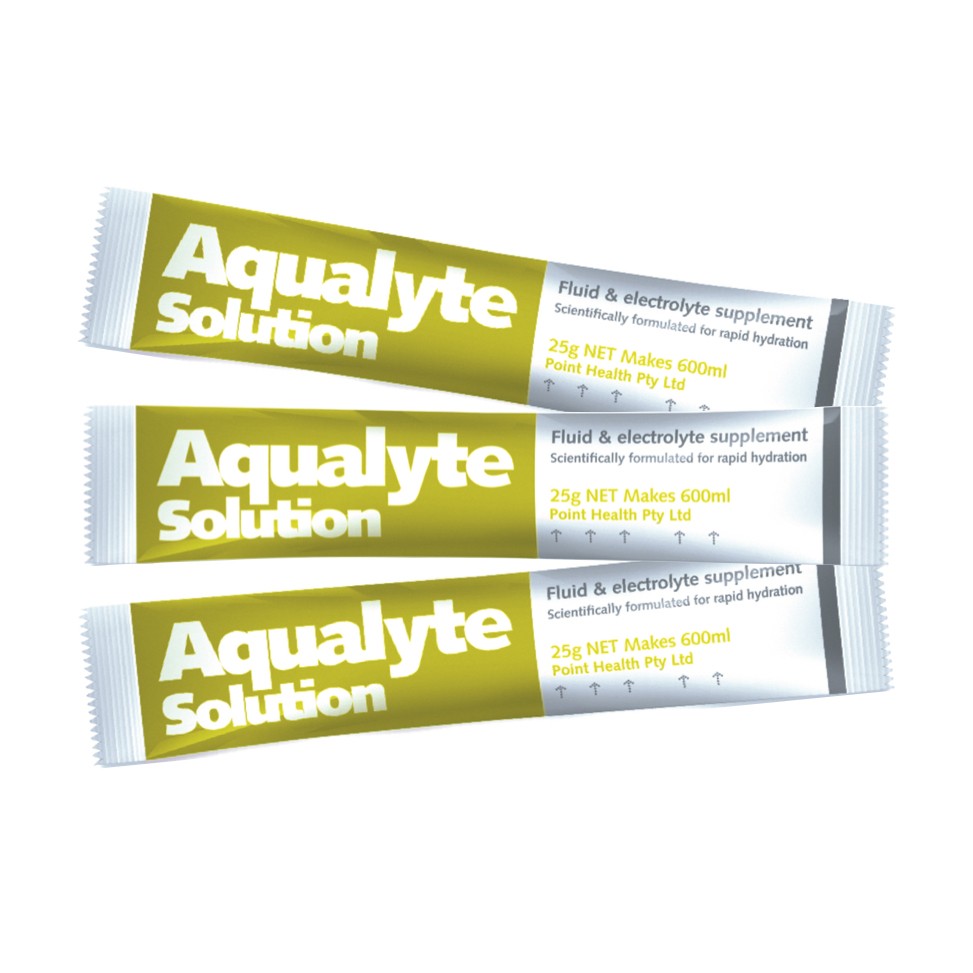 125x 25g Aqualyte hydration sachets for 600ml drink bottles LEMON LIME flavour