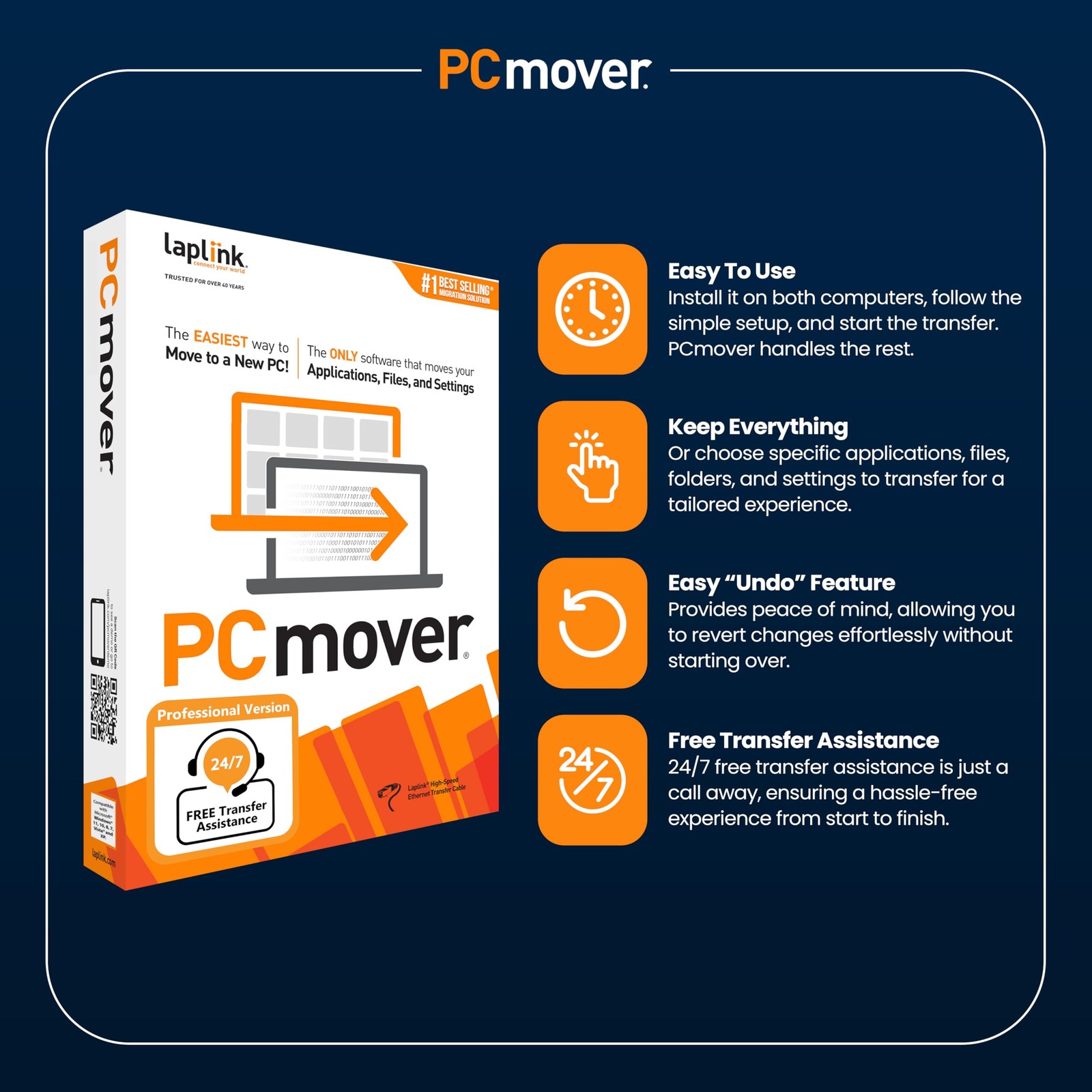 PCmover Professional 11 - Migration Software, for Files, Folders & Programs...
