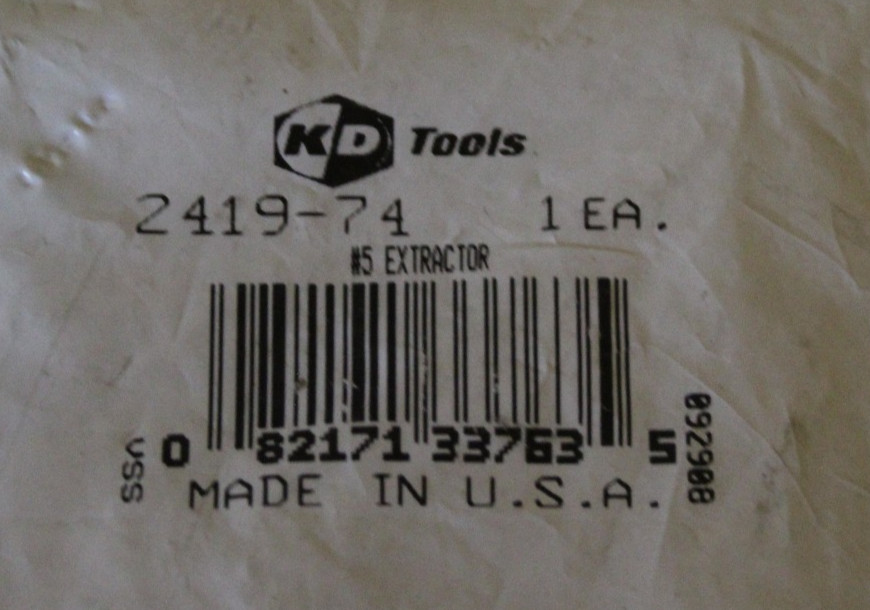 KD TOOL 2419-74 #5 SPIRAL SCREW EXTRACTOR
