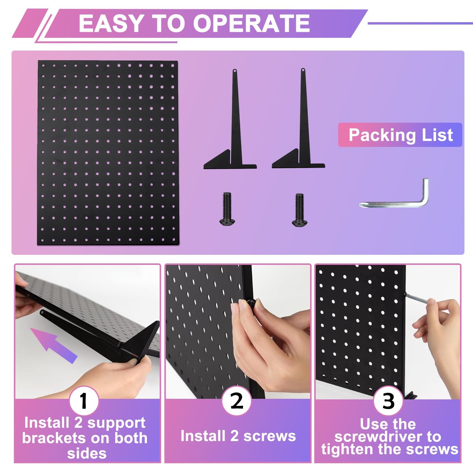 Peg Board Display Stand for Vendors with 12 Hooks Metal Tabletop Pegboard Dis...