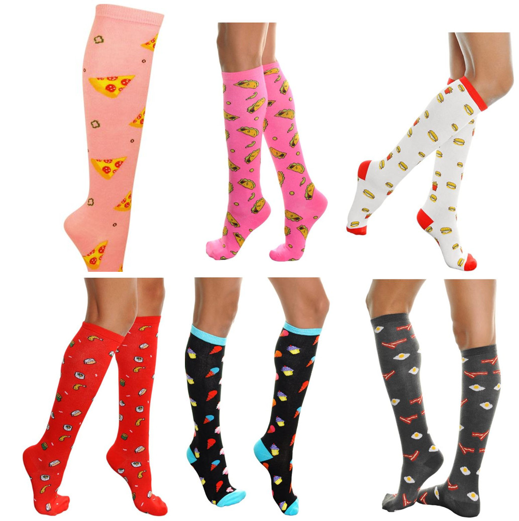 Angelina Foodie Novelty Knee-High Socks Choose ANY PAIR Women's 9-11 💗NEW💗