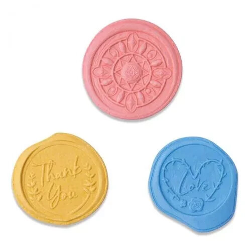 Sizzix 3-D Impresslits Wax Seals by Georgie Evans Cutting Dies 665006 NEW