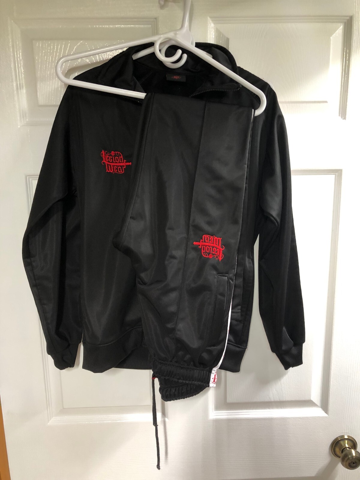 Rare Legion Wear 2 Piece AVNTGRD Tracksuit Black Red Embroidery