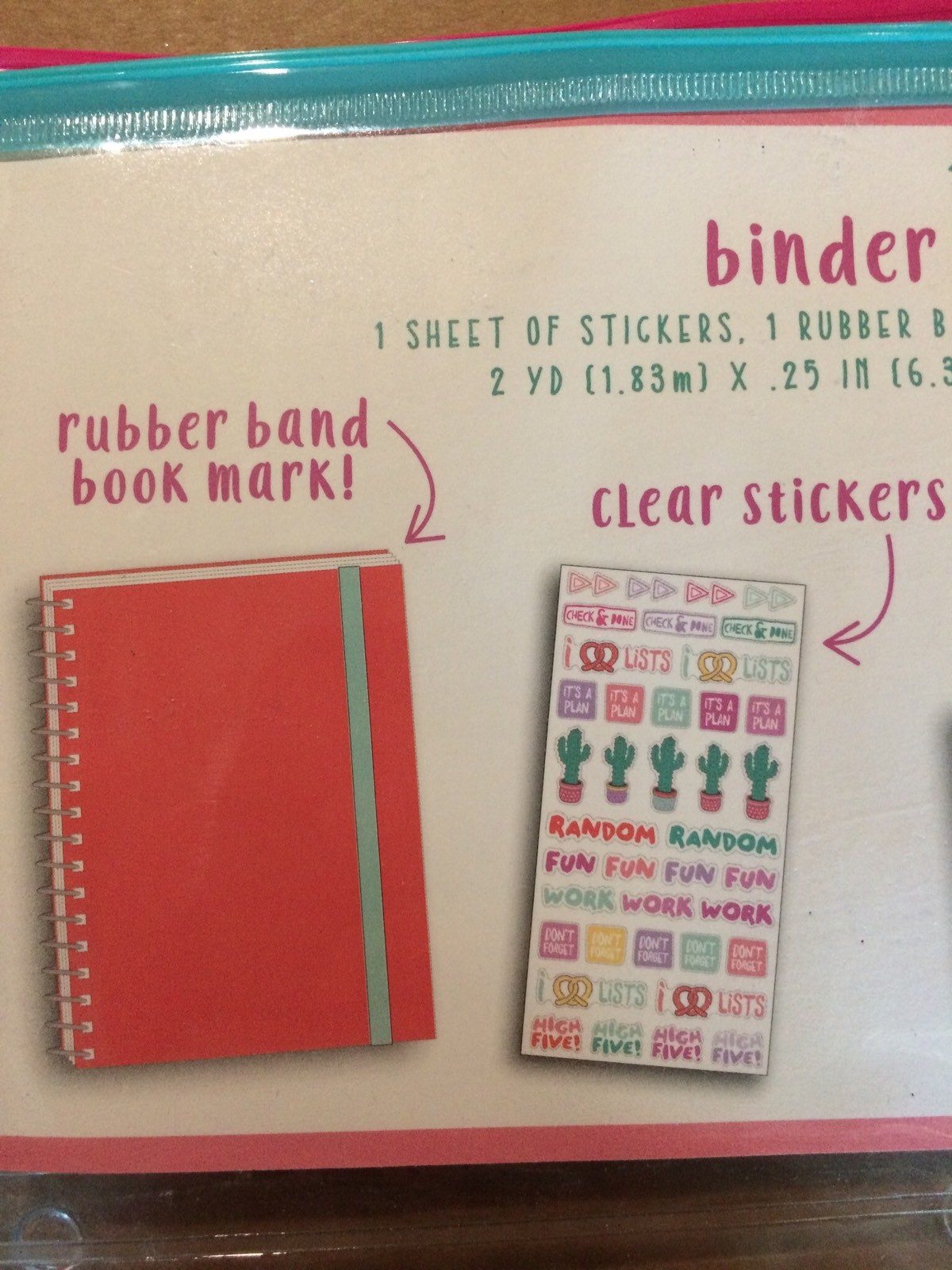 Lot Of 16 Plastic Binder Flair Packs Girls Plastic Pink & Teal New!!