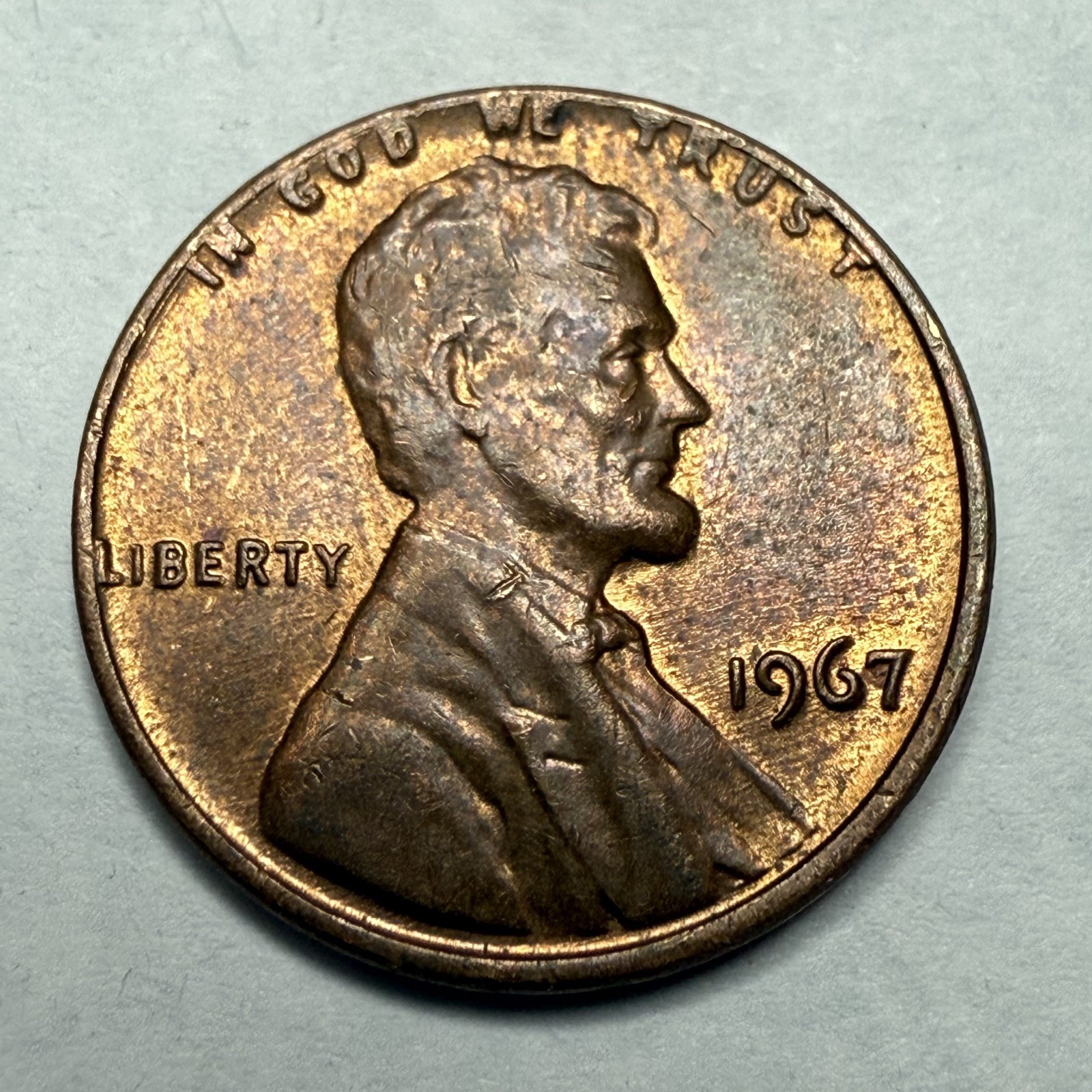 1967 P Lincoln Memorial Rotated Die