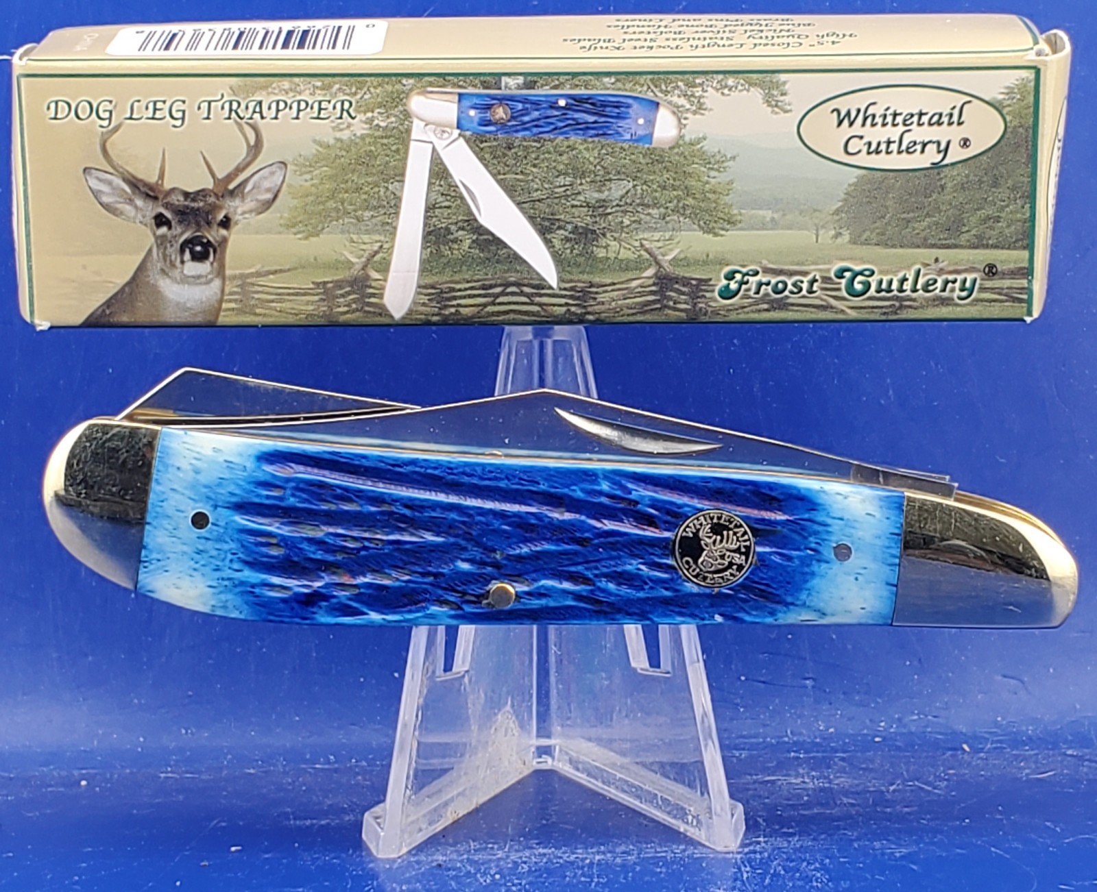 WHITETAIL CUTLERY DOG LEG TRAPPER WT-602BLJB