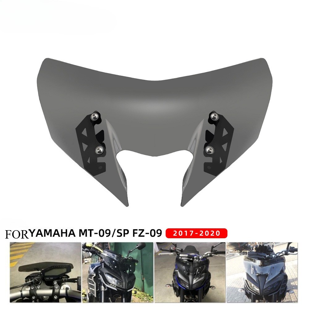 Motorcycle WindScreen Windshield Deflector For MT09 17-20[